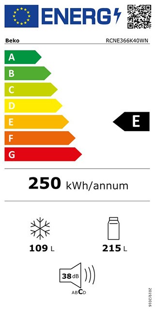 Etiqueta de Eficiencia Energética - RCNE366K40WN