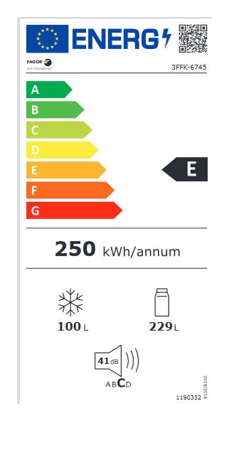 Etiqueta de Eficiencia Energética - 3FFK-6745