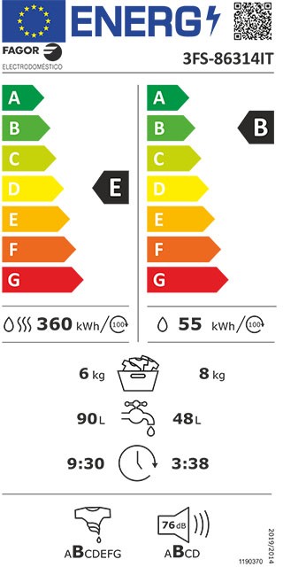 Etiqueta de Eficiencia Energética - 3FS-86314IT