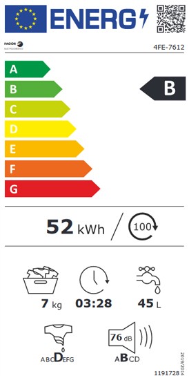 Etiqueta de Eficiencia Energética - 4FE-7612