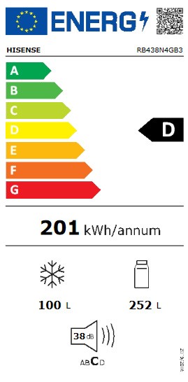 Etiqueta de Eficiencia Energética - RB438N4GB3