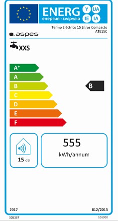 Etiqueta de Eficiencia Energética - ATE15C