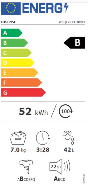 Etiqueta de Eficiencia Energética - WFQY701418VJM