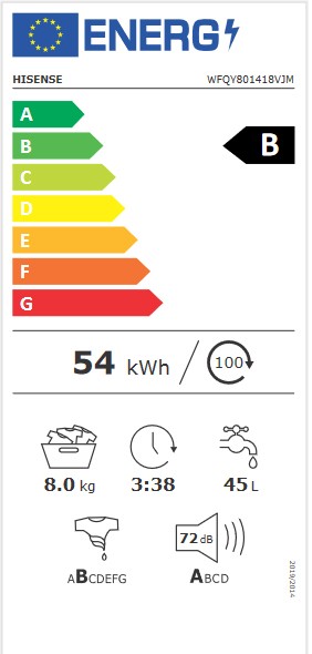 Etiqueta de Eficiencia Energética - WFQY801418EVJM