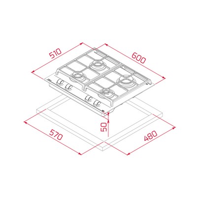 Placa TEKA GZC 64300 XBA