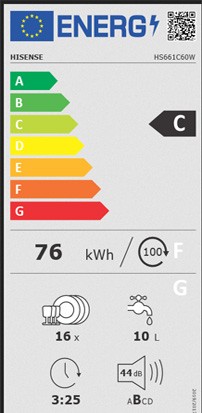 Etiqueta de Eficiencia Energética - HS661C60W