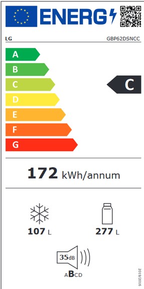 Etiqueta de Eficiencia Energética - GBP62DSNCC1