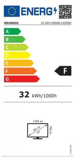 Etiqueta de Eficiencia Energética - 32GFH6900B