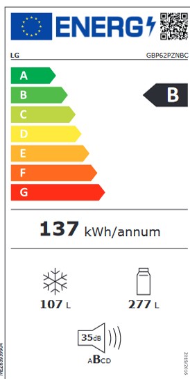 Etiqueta de Eficiencia Energética - GBP62PZNBC