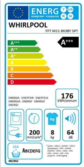 Etiqueta de Eficiencia Energética - FFT M11 8X3BY SPT