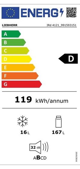 Etiqueta de Eficiencia Energética - IRD 4121