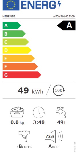 Etiqueta de Eficiencia Energética - WFQY901429VJM