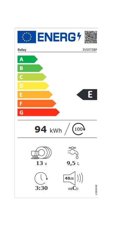 Etiqueta de Eficiencia Energética - 3VS572BP