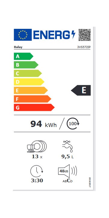 Etiqueta de Eficiencia Energética - 3VS572IP