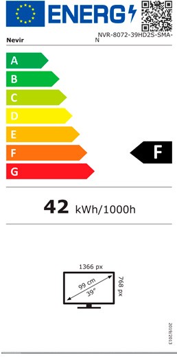 Etiqueta de Eficiencia Energética - NVR-8072-39HD2S-SMAN