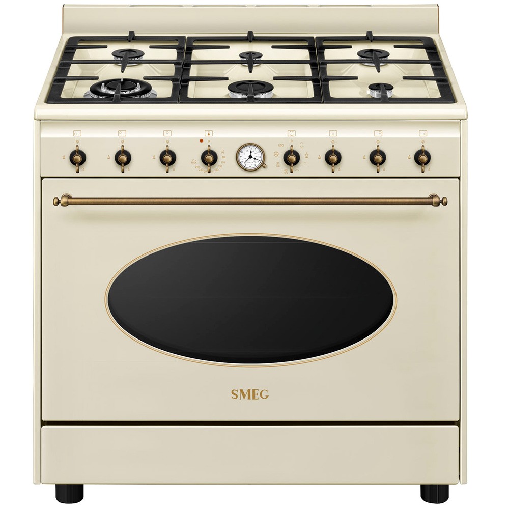 Smeg cx91m cocina gas inox 90cm 5 fuegos