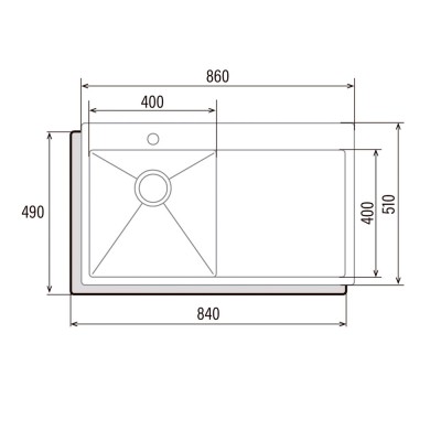 Fregadero CATA CBS-1 40-40 D R10