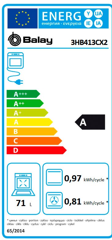 Etiqueta de Eficiencia Energética - 3HB413CX2