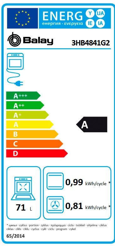 Etiqueta de Eficiencia Energética - 3HB4841G2