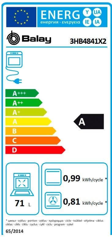 Etiqueta de Eficiencia Energética - 3HB4841X2