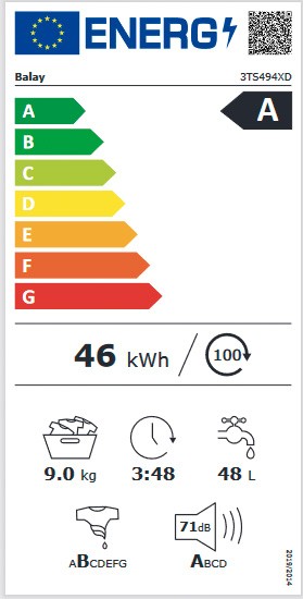 Etiqueta de Eficiencia Energética - 3TS494XD
