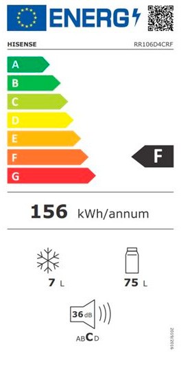 Etiqueta de Eficiencia Energética - RR106D4CRF