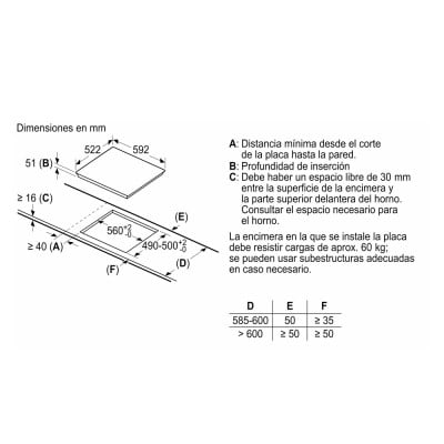 Placa  BOSCH PID61RBB5E