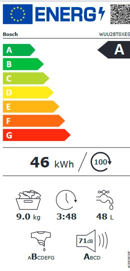 Etiqueta de Eficiencia Energética - WUU28T0XES