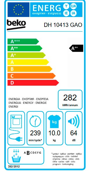 Etiqueta de Eficiencia Energética - DH 10413 GAO