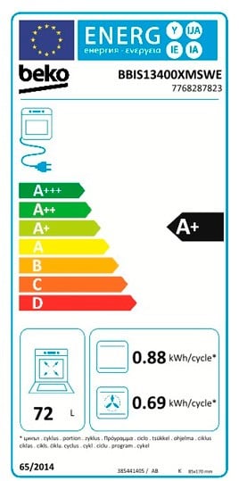 Etiqueta de Eficiencia Energética - BBIS13400XMSWE