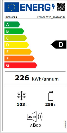 Etiqueta de Eficiencia Energética - CBNsfd 5723