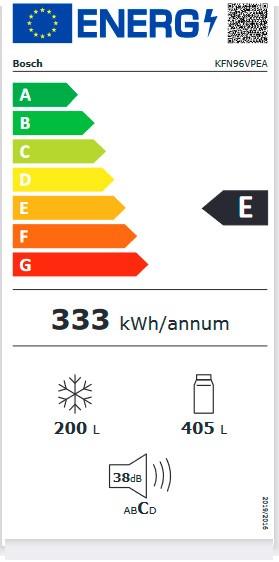 Etiqueta de Eficiencia Energética - KFN96VPEA