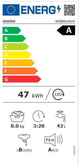 Etiqueta de Eficiencia Energética - WFQP8014EVM