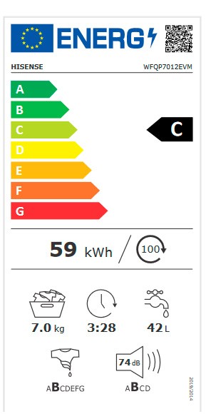 Etiqueta de Eficiencia Energética - WFQP7012EVM