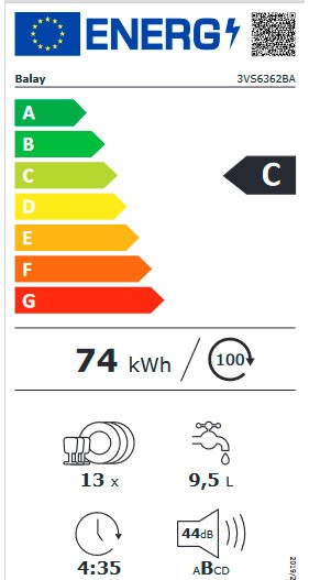 Etiqueta de Eficiencia Energética - 3VS6362BA