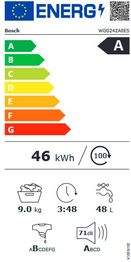 Etiqueta de Eficiencia Energética - WGG242A0ES