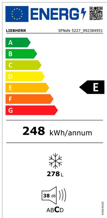Etiqueta de Eficiencia Energética - SFNsfe 5227