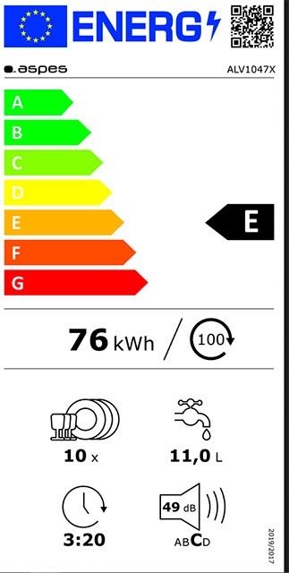 Etiqueta de Eficiencia Energética - ALV1047X