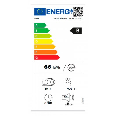 Lavavajillas BEKO  BDIN38650C