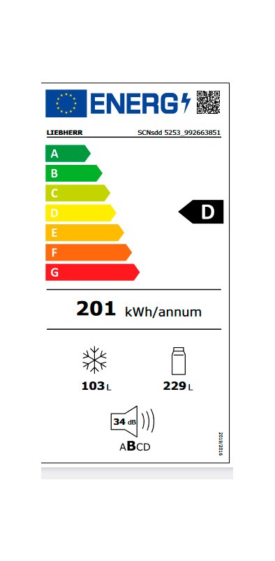 Etiqueta de Eficiencia Energética - SCNsdd 5253