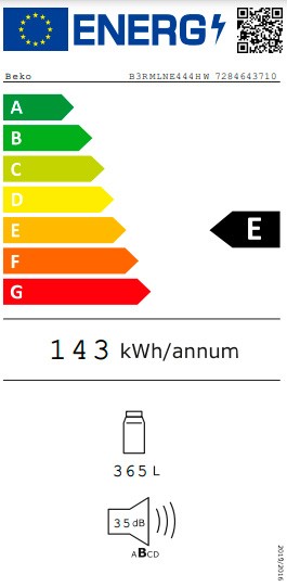 Etiqueta de Eficiencia Energética - B3RMLNE444HW