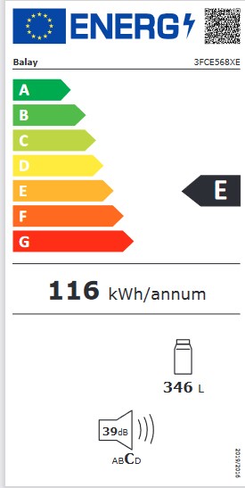 Etiqueta de Eficiencia Energética - 3FCE568XE
