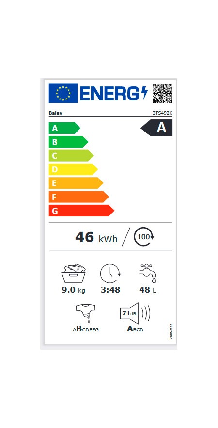Etiqueta de Eficiencia Energética - 3TS492X