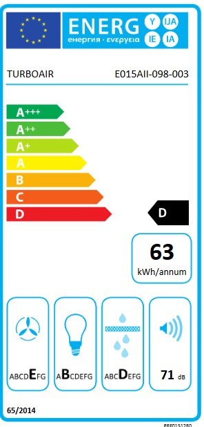 Etiqueta de Eficiencia Energética - PRF0151280