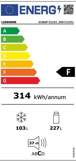 Etiqueta de Eficiencia Energética - KGNsff 52Z03