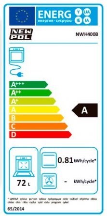Etiqueta de Eficiencia Energética - NWH400B