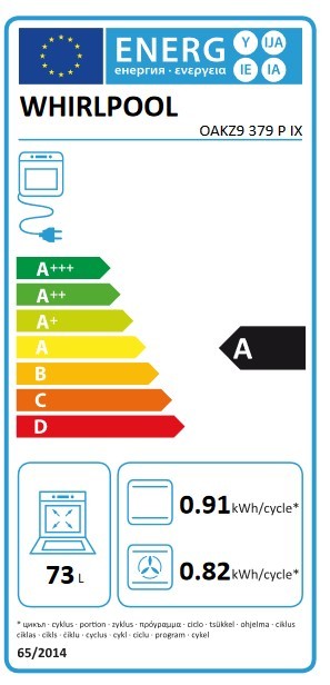 Etiqueta de Eficiencia Energética - OAKZ9379PIX