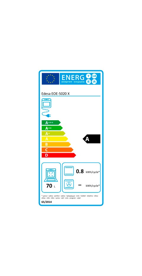 Etiqueta de Eficiencia Energética - EOE5020X