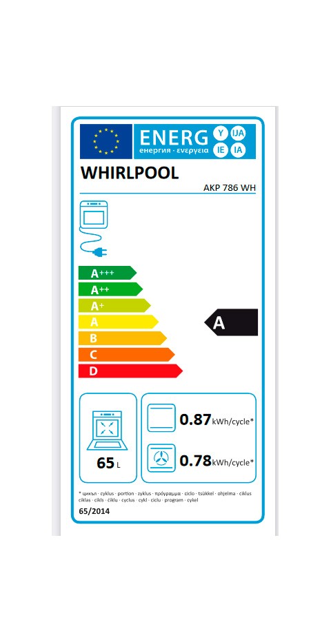 Etiqueta de Eficiencia Energética - AKP786WH