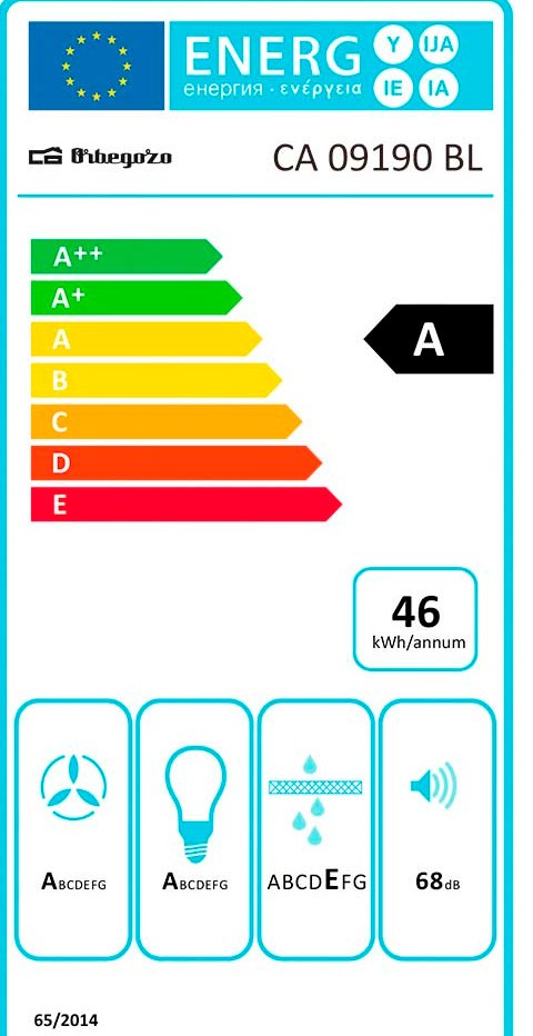 Etiqueta de Eficiencia Energética - CA09190BL